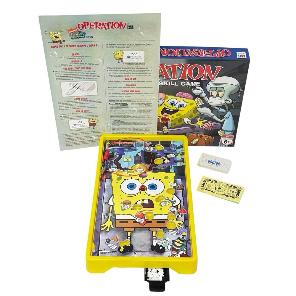 Spongebob Squarepants‎ Operation 2007 Hasbro Nickelodeon Complete Tested Working
